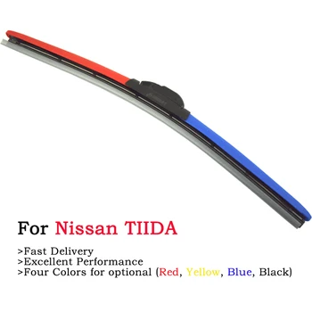 

2Pcs Colored Wipers For Nissan TIIDA C11 C12 SC11 Trois Volumes Fastback Hatchback Stufenheck 2007 2008 2009 2010 2011 2012 2014