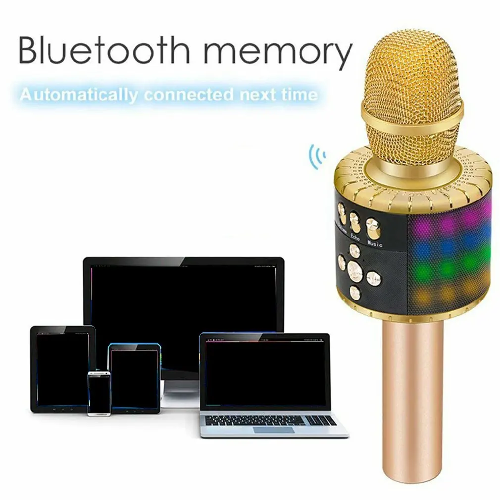 Беспроводной Bluetooth конденсаторный волшебный микрофон для караоке мобильный