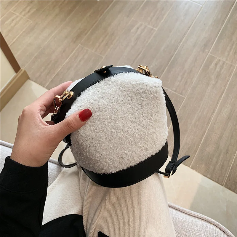 

Personalized & Creative Small Bag Women's 2020 New Style Fashion Furry Bucket Bag Korean-style Versatile Fashion Shoulder Bag Sm