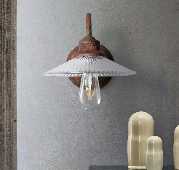 Loft Industrial Wall Lights American Style Vintage Wall Lamp Bedroom Bedside Wall Lamps Contracted Metal Do old Wall Light