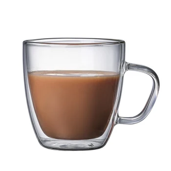 

Double Layers Glass Mug Borosilicate Heat Resistant Office cup Home Table Cups Heat Insulation Tea Milk Coffee Mugs