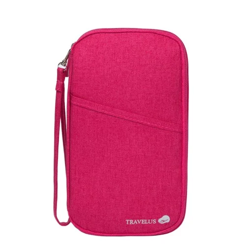 Portable Travel Travel wallet type sublimation printed passport holder case - Color: ROSE