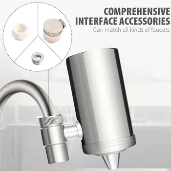 

Ceramic Filter Stainless Steel Water Water Filter Durable Faucet Filter Purifier Sturdy Water Tap Purifier Tool Head Purified