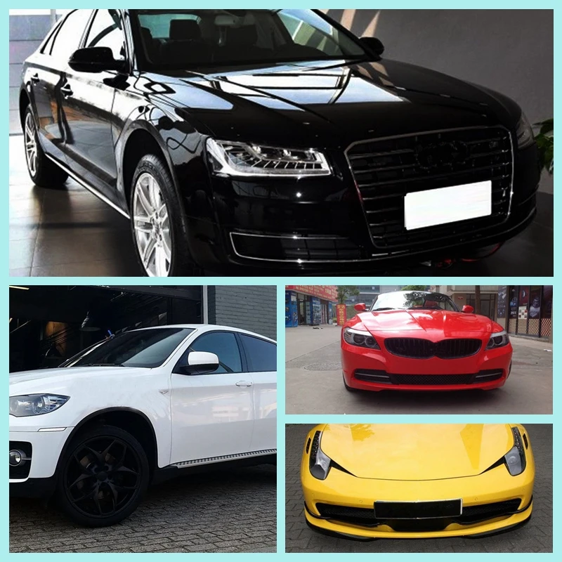 1.52x1m Car Styling Glossy Film Car Wrap Vinyl Film DIY PVC Self Adhesive Sticker Decals Air Release Bubble Car Exterior Film