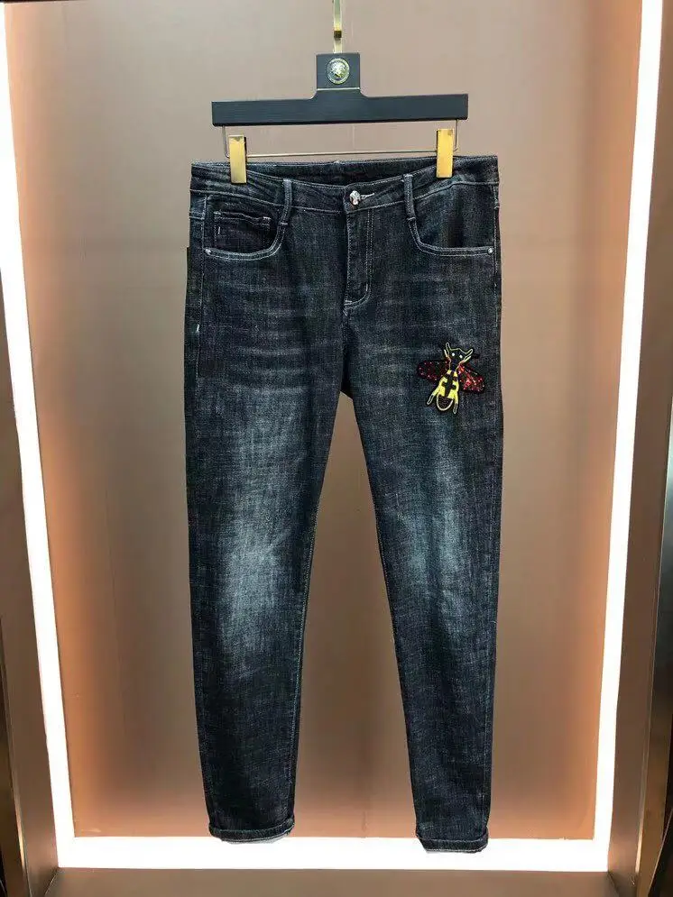 AH1256, модные мужские джинсы,, Подиумные, Роскошные, известный бренд, Европейский дизайн, вечерние, Стильная мужская одежда