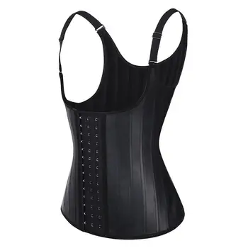 

Latex Waist Trainer Vest 25 Steel Boned Slimming fajas Shapewear Bodysuit Tummy Control Waist cotrol shaper Gym Sport Sweat Tank