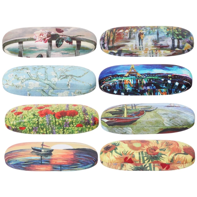 

Glasses Box Oil Painting Sunglasses Reading Eyeglasses Case Vintage Art Storage
