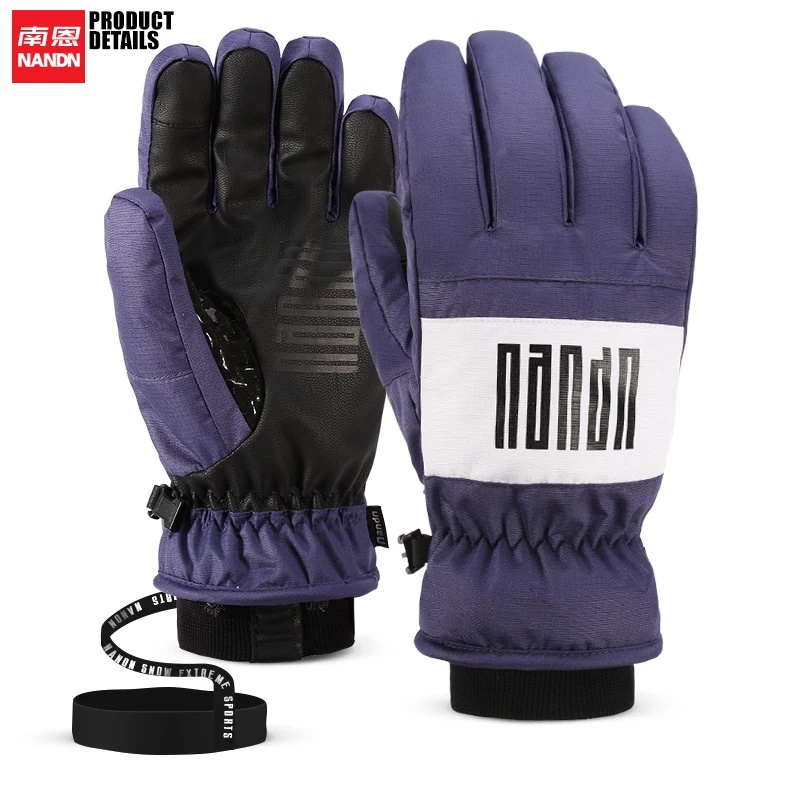 NANDN-Snowboarding Ski Gloves, Waterproof Snow Mittens, Skiing and Snowmobile, Winter 4