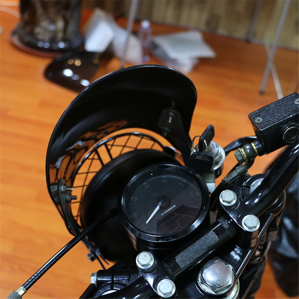 Универсальное ветровое стекло для Triumph Bonneville/SE/T100/T120 для Honda Для Suzuki Ретро мотоциклетное лобовое стекло подходит для фар 5-7''