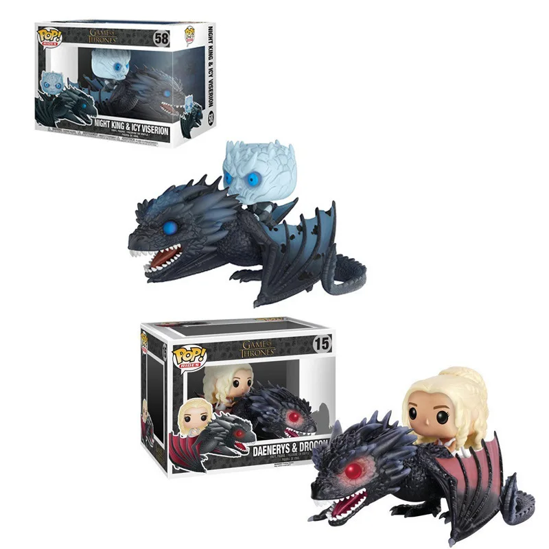 

Power Game Films And Television Products Funko Pop Daenerys of Dragon Mother Night King Riding a Dragon Garage Kit Model Ornamen