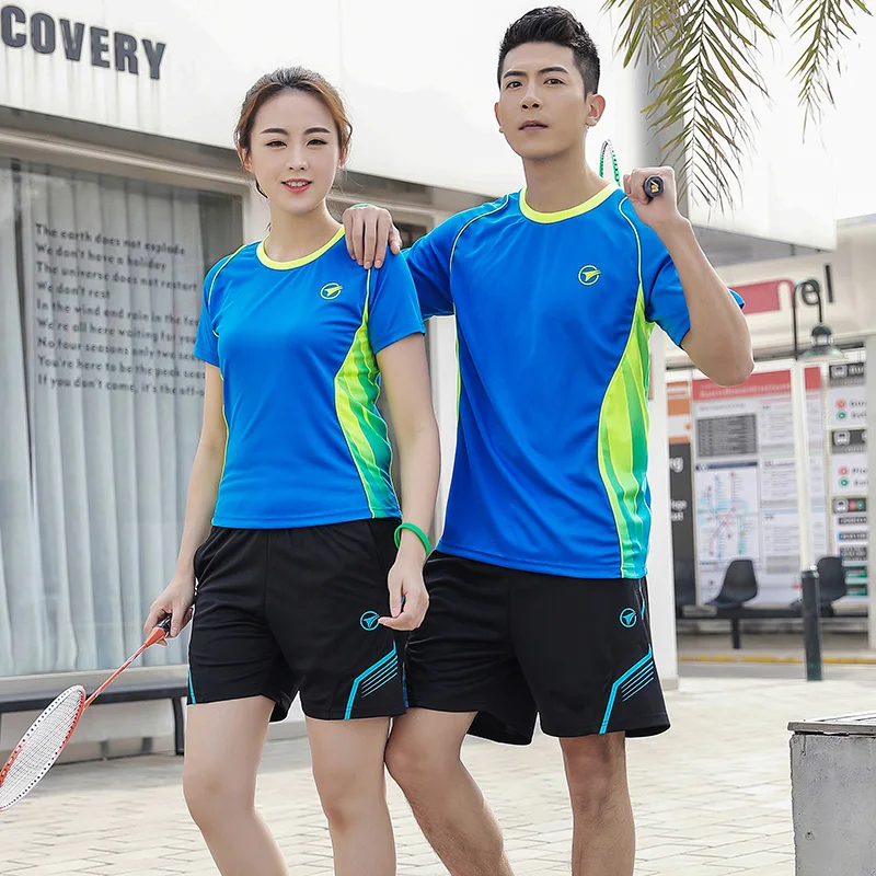 New Quick dry Badminton clothes Men   Women   Table Tennis clothes   sportswear Running sets   Fitness Gym Badminton sets A118