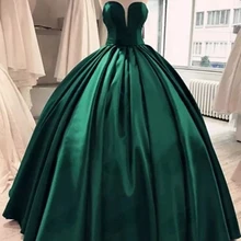 Angelsbridep głębokie przepiękna suknia balowa Quinceanera sukienki moda satynowa urodziny księżniczka sukienki na przyjęcie Vestidos De Quinceañera