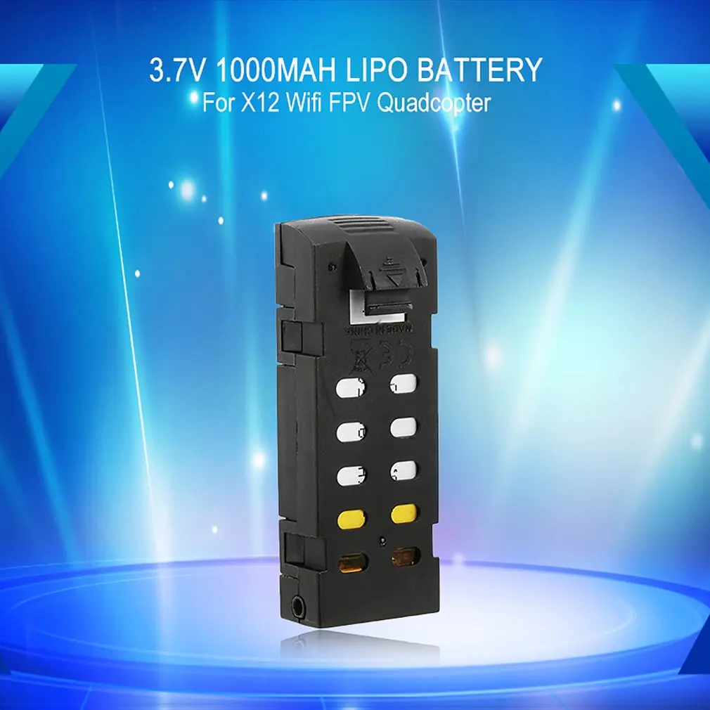 Радиоуправляемый Дрон игрушки 3,7 V 1000mAh батарея Lipo для X12 Wifi FPV Дрон Квадрокоптер запасные части перезаряжаемые аксессуары