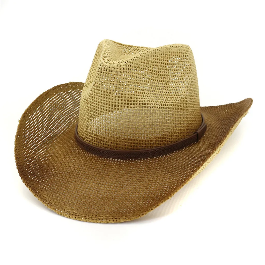 Summer Hats for Women Cap Men Woven Straw Cowboy Hat Classic Cattleman Cowgirl Straw Hat Chapeu Feminino Sombrero Mujer Verano