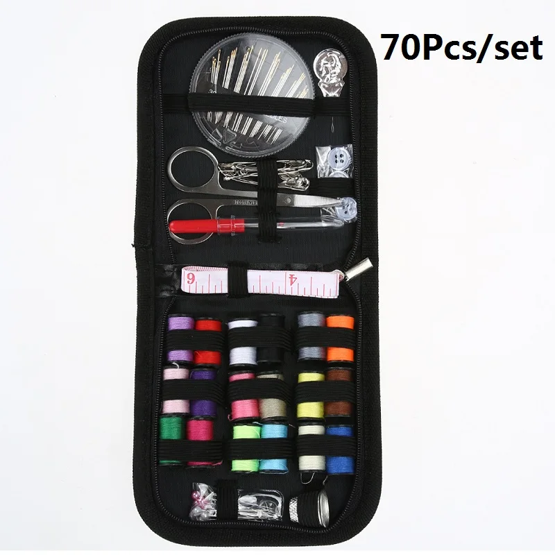70Pcs Набор для шитья, дорожная вышивка, швейные иглы, рукоделие, шитье, сделай сам, наборы для шитья, подарки для мамы - Цвет: 70Pcs