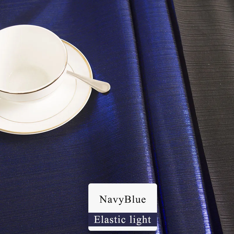 1pc Meetee 100*160cm Polyester Golden Flashing Strip Knitted Gilded Fabric DIY Sewing Dress Pants Light Stage Costume ClothFA307 - Цвет: Navy