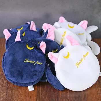 

Sailor Moon Black White Cat Luna Artemis Plush Coin Bag Soft Stuffed Toy Doll 10pcs/lot