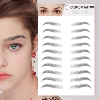 

6D imitation eyebrow stamp 3D eyebrow paste embroidered eyebrow tattoo sticker waterproof text eyebrow sticker