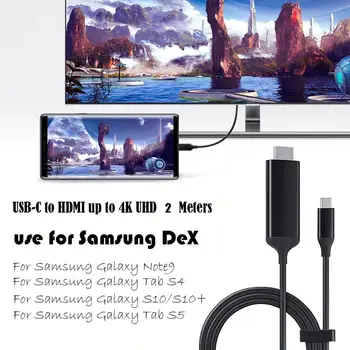 

Hessy 2019 New USB C Type-C To HDMI 3.0 4K Cable HDTV TV Digital AV Adapter for Samsung Note 9 Dex S8 S9 Note9 Tab S4 Dropshipin