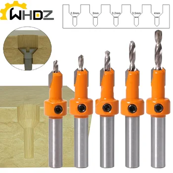 

1set 8mm Shank HSS Woodworking Countersink Router Bit Set Screw Extractor Remon Demolition for Wood Milling Cutter for Woodwork