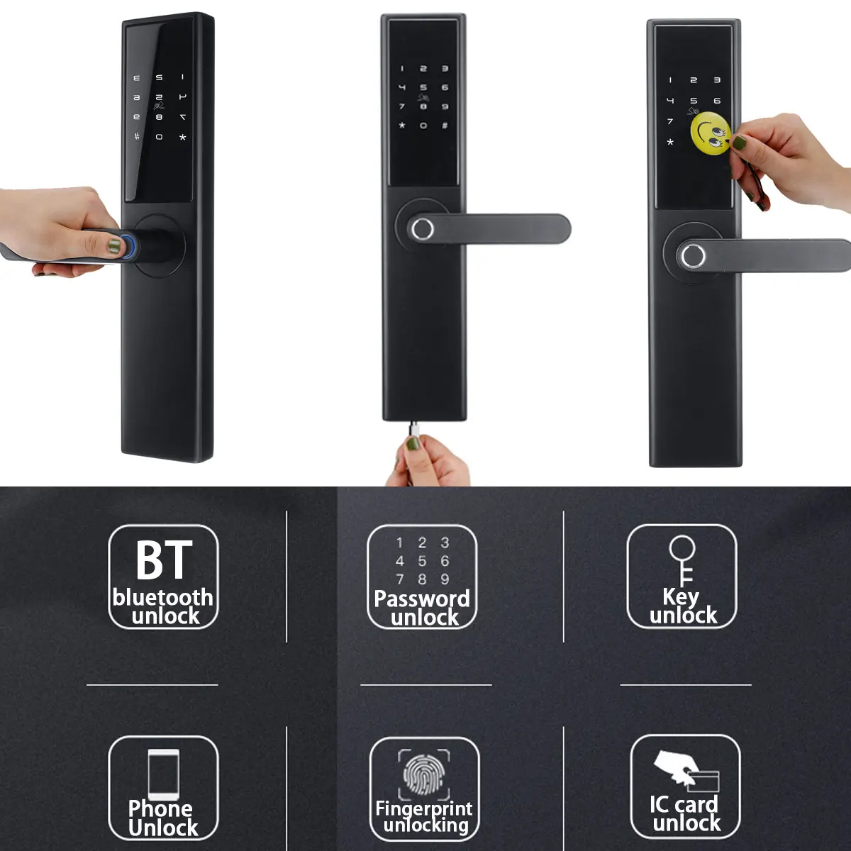 Wifi дверной замок с bluetooth паролем карта приложение ключ разблокировка 5 способов умный отпечаток пальца дверной замок Безопасность интеллектуальный электронный
