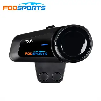 

2020Fodsports FX6 motorcycle intercom helmet headset 6 riders 800m wireless bluetooth motorcycle communication FM radio hard mic