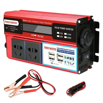 

2000W 4 Usb Power Inverter Dc 12V To Ac 220 V Car Adapter Charge Converter Lcd Display Modified Sine Wave Transformer