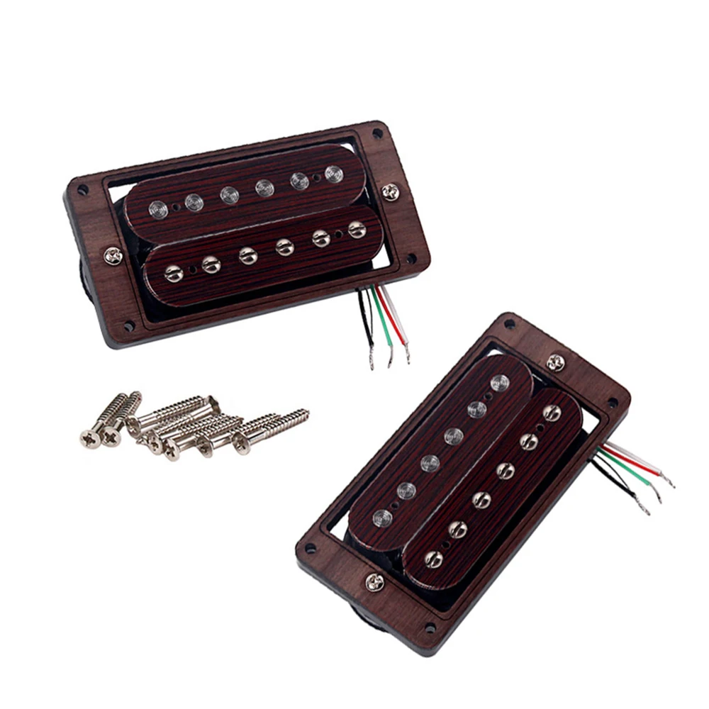 

Set of 2 Coil Humbucker Pickups Electric Guitar Pickup Neck&Bridge Replacement