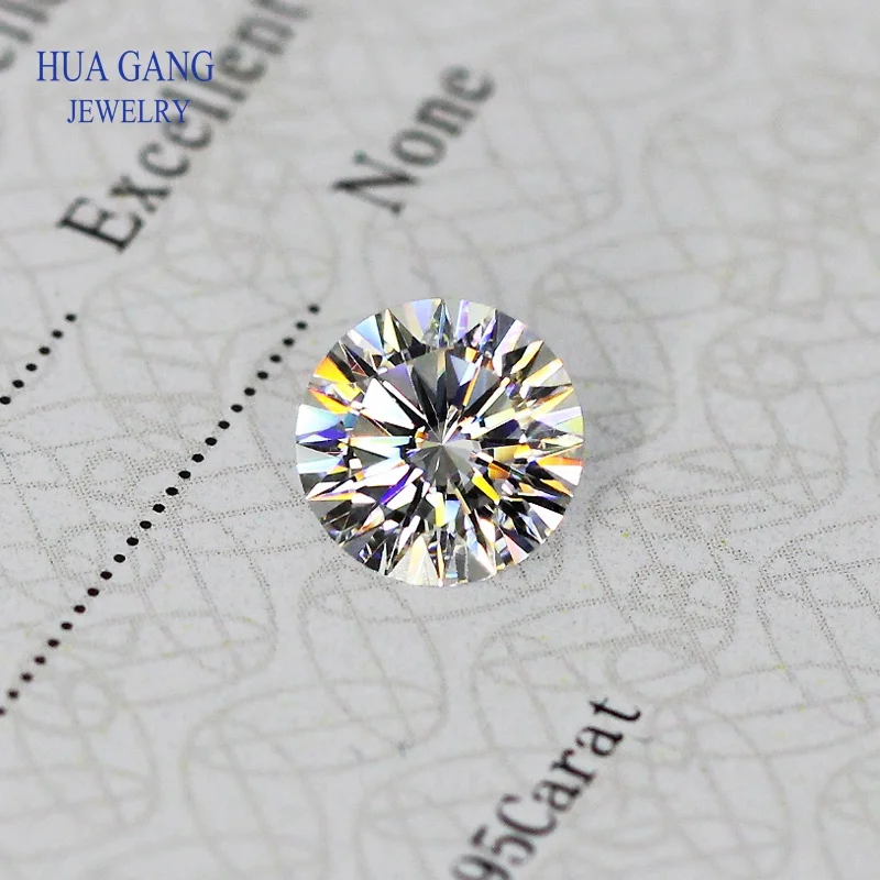 Loose Moissanite Stone GH color 3mm-12mm Round Excellent Cut VVS1 Clear White 