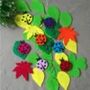 T-N Leaves Handmade Felt Pad Non Woven Green Tree Patch Kindergarten School Wall Decoration Kids Party DIY Crafts Accessories ► Photo 2/6