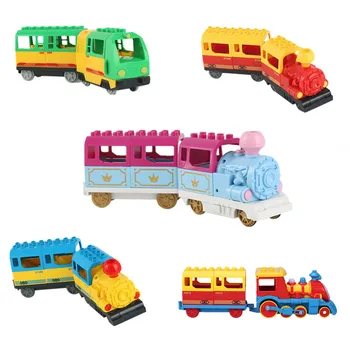 

Diy Building Blocks Duploed Battery Power Train High Quality ABS Toys for Children DIY Game Educational Toy Kids Gift
