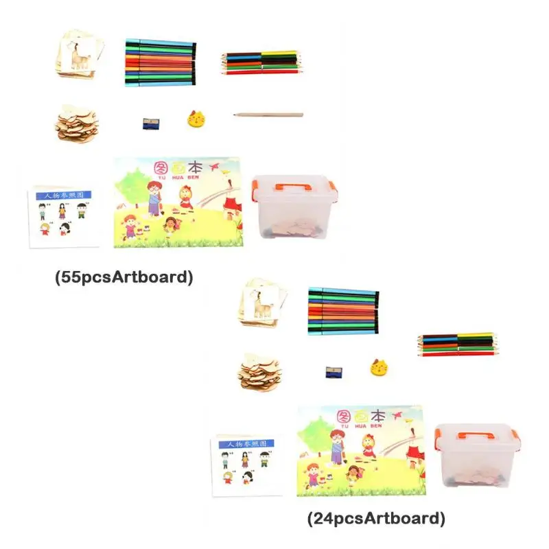 140/78 шт Монтессори Креатив детей трафарет игрушка для рисования доска игрушки Монтессори картина Обучающие игрушки Шаблоны инструменты