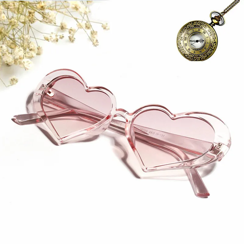 XojoX солнцезащитные очки в форме сердца, Женские винтажные прозрачные линзы, брендовые дизайнерские солнцезащитные очки для девочек, модные солнцезащитные очки в форме сердца