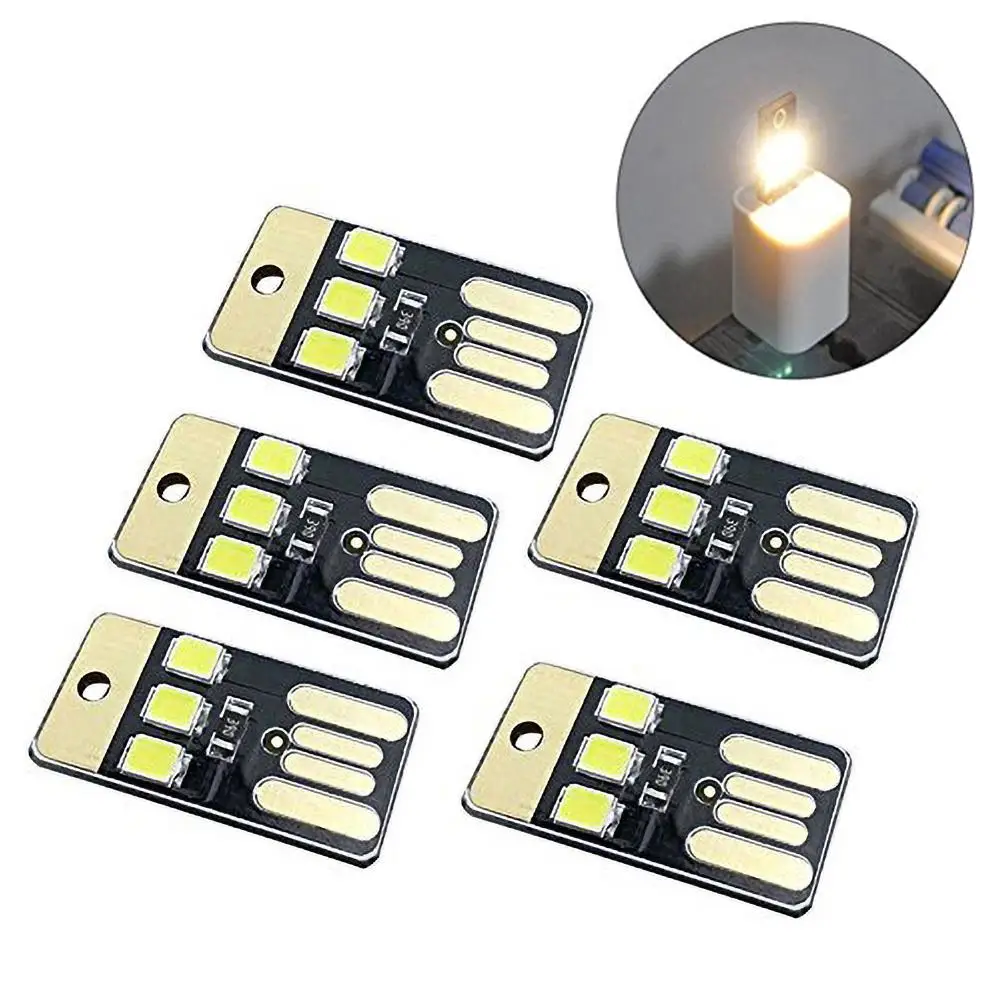 

5Pcs Outdoor Camping Mini Portable USB Night Light LED Desktop Computer Lamp Mini Portable Energy-saving Night Lamp