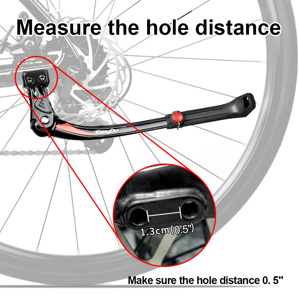 Bicycle Kick Stands New Bike Kickstand Aluminum Alloy Rear Side