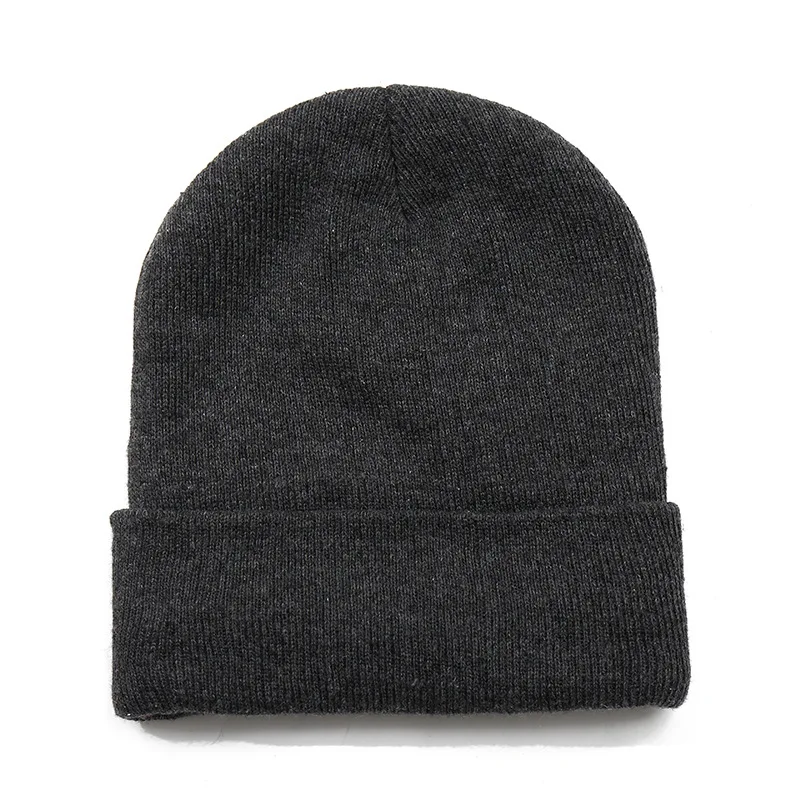 

Hats Men's Winter Beanie Knit Acrylic Black Knitted Lining Plus Fleece Warm Caps Sport Hip-hop Motion Stretch Skullies Unisex