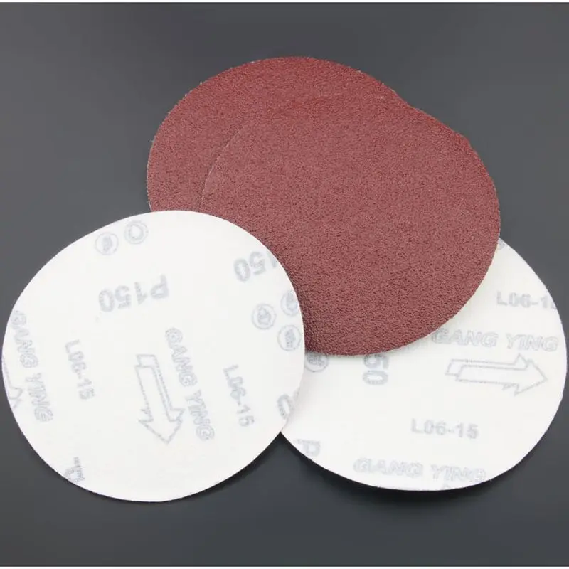 100pcs 4inch Flocked Sandpaper Self Adhesive Sanding Plate Metal Rust Removal Wood Carving