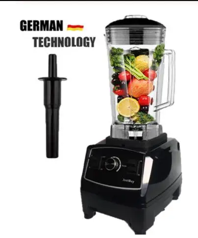2L Heavy Duty Commercial Blender Professional Blender Mixer Food Processor Japan Blade Juicer Ice Smoothie Machine 2200W - Color: Black
