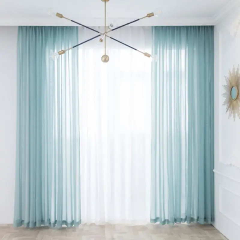 

1pcs New Simple and Fresh White Curtain Thickened Screen Bedroom Partition Bay Window Balcony Screen Curtain Finished F8339