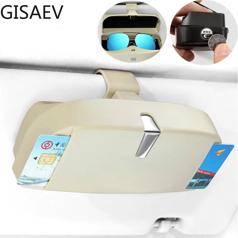 GISAEV Glasses Case Multifunction Magnetic Car Glasses Box Storage Sunglass Holder Car Sun Visor Card Bill Sunglass Storage Box|Glasses Case| - AliExpress