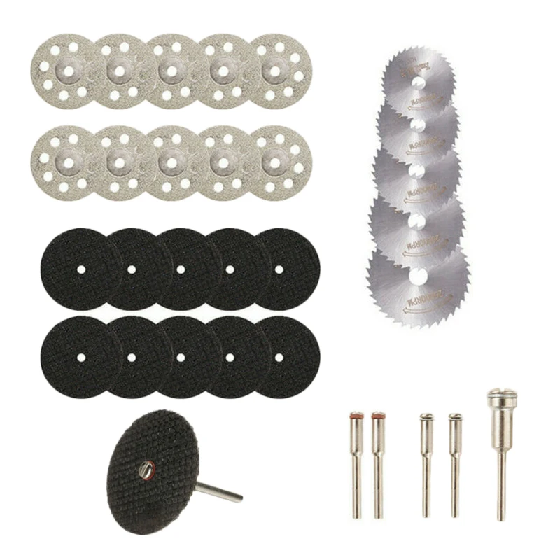 30pcs Circular Diamond Cutting Disc Saw Cutter Grinding Wheel Set Rotary Tool Household New Hot Sale