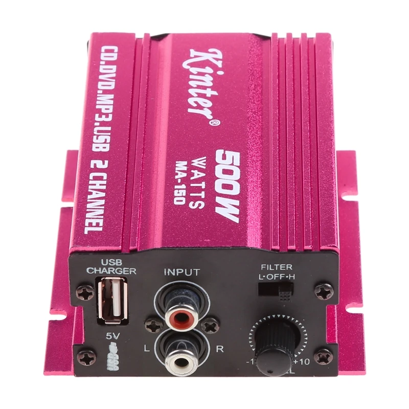 Mini Hi-Fi 500W 2 Channel Stereo Amplifier For Car Auto Motorcycle HOT
