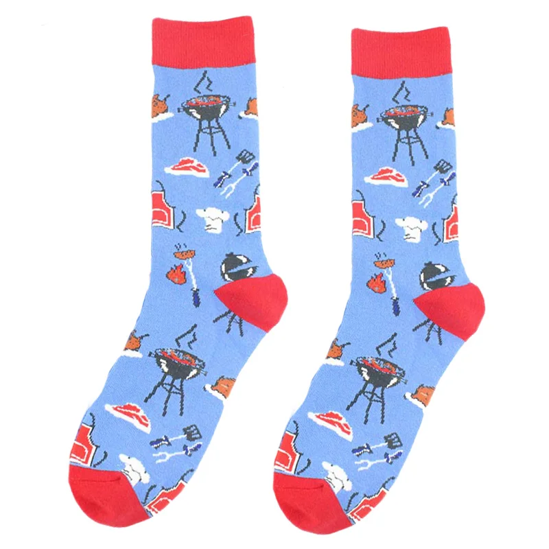 Creative Food Animal Socks Combed Cotton Funny Socks Men Novelty Design Airplane Dinosaur Crew Skateboard Socks Calcetines Hombr - Цвет: 10