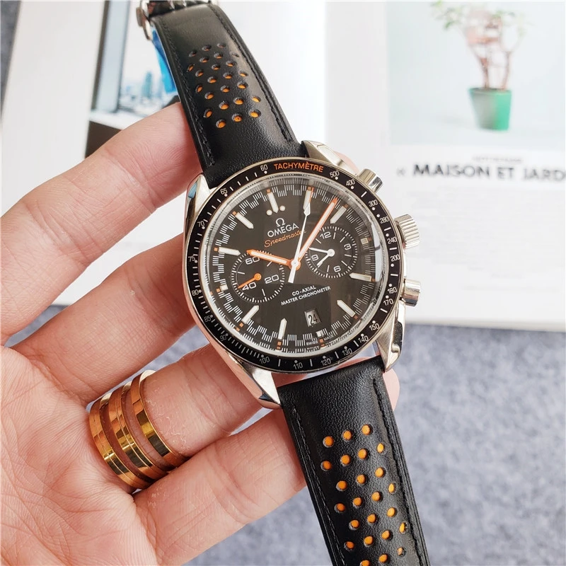 

Omega- Luxury Brand Ceramic Bezel Mens AAA Mechanical SS 007 Automatic Movement Men Watch Designer Watches Wristwatches 123456