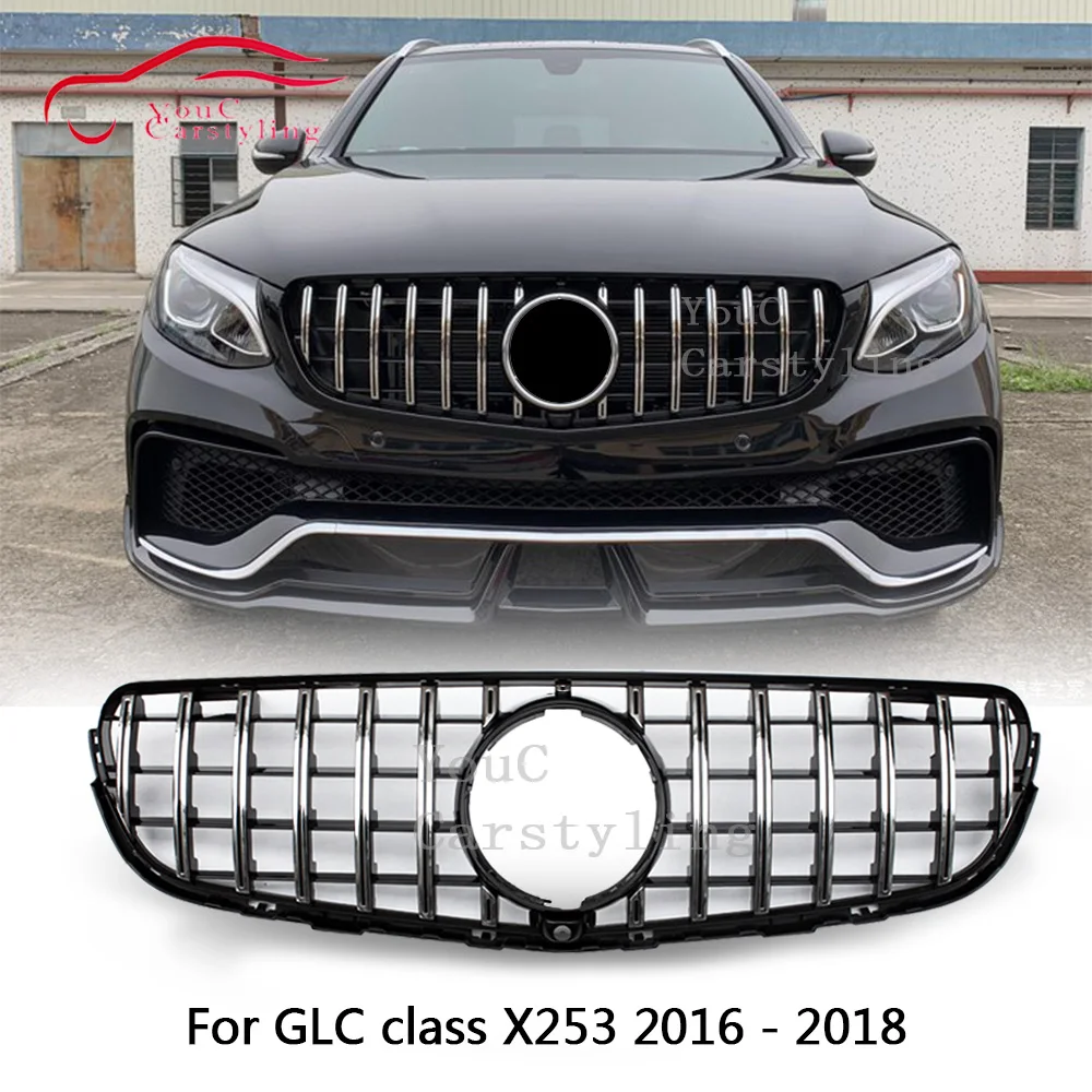 Us 6489 15 Offw253 Gt Grille Front Hood Gt R Gtr Bumper Grill Mesh For Mercedes Glc Class X253 C253 5 Door Coupe Suv 2016 2018 Glc250 Glc300 In