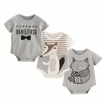 

Newborn Bodysuit Baby Boy Clothes Cotton Short Sleeve Printing Infant Clothing Onesies Toddler Twins Bodysuits Outfits Summer