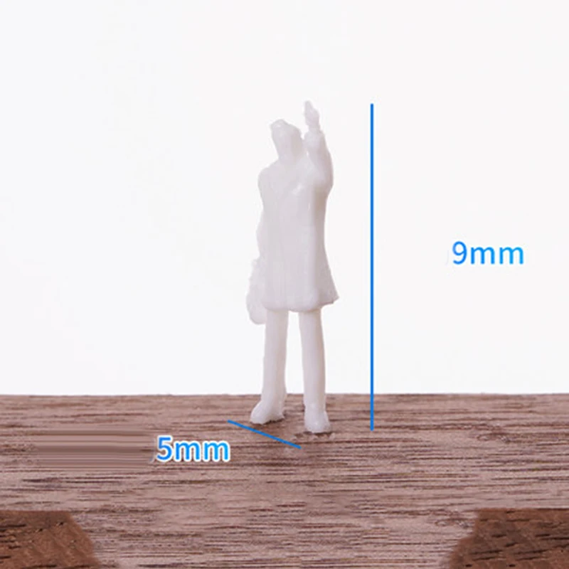 

100PCS 1:200 Scale Model Miniature White Figures Architectural Garden Mould
