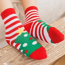 5 пар/набор Для женщин детские носки Повседневное зимние Рождественские Носки с рисунком оленя, хлопковые носки с мультипликационным принтом Утепленная одежда леди носки, подарок на Рождество