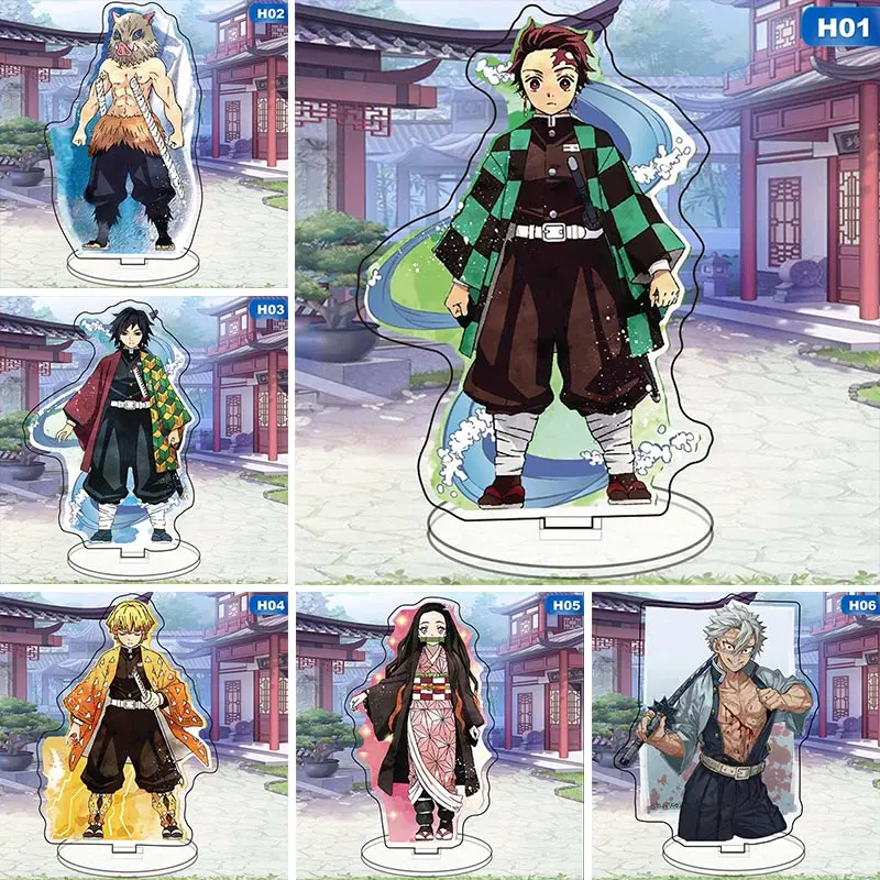 Аниме Demon Slayer: Kimetsu No Yaiba Kamado Tanjirou Hashibira Inosuke Косплей фигурка на акриловой подставке