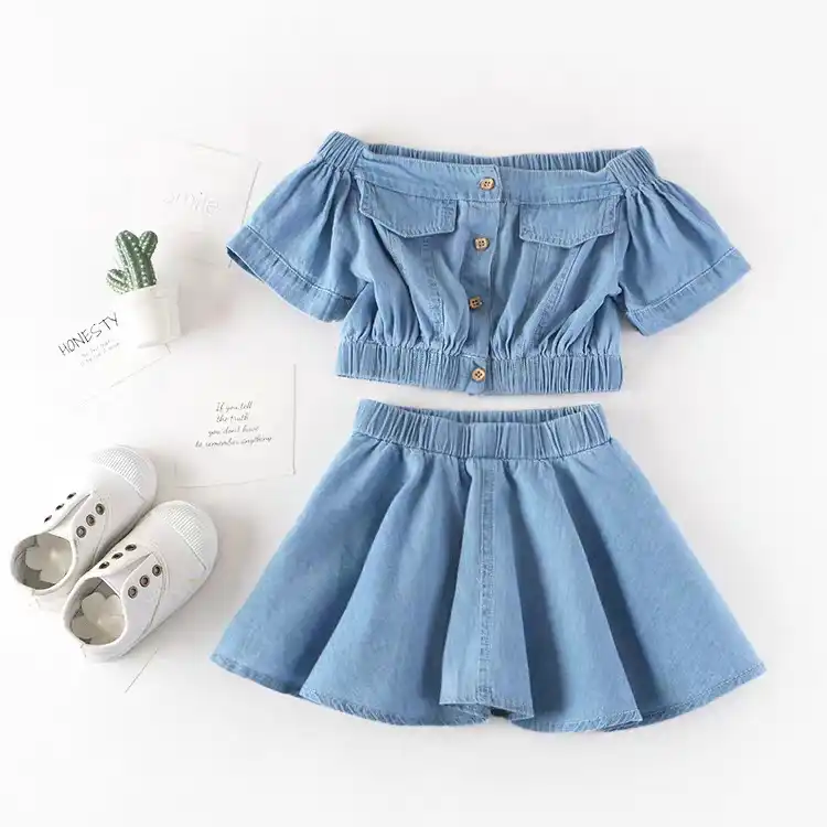 denim baby girl outfit